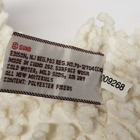 Gund 15" Dolly Chenille Duck Polka Dot Stripes Legs Plush - Picture 5 of 7